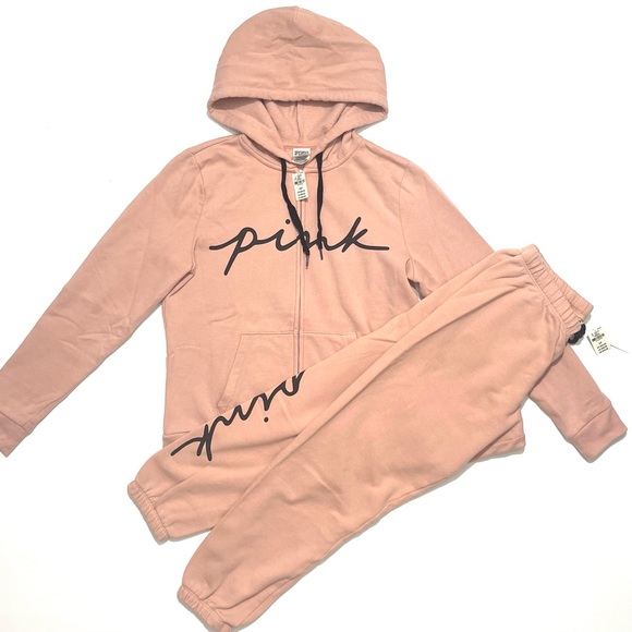 Victoria’s Secret PINK Zip- Up Hoodie & Joggers - Picture 2 of 8